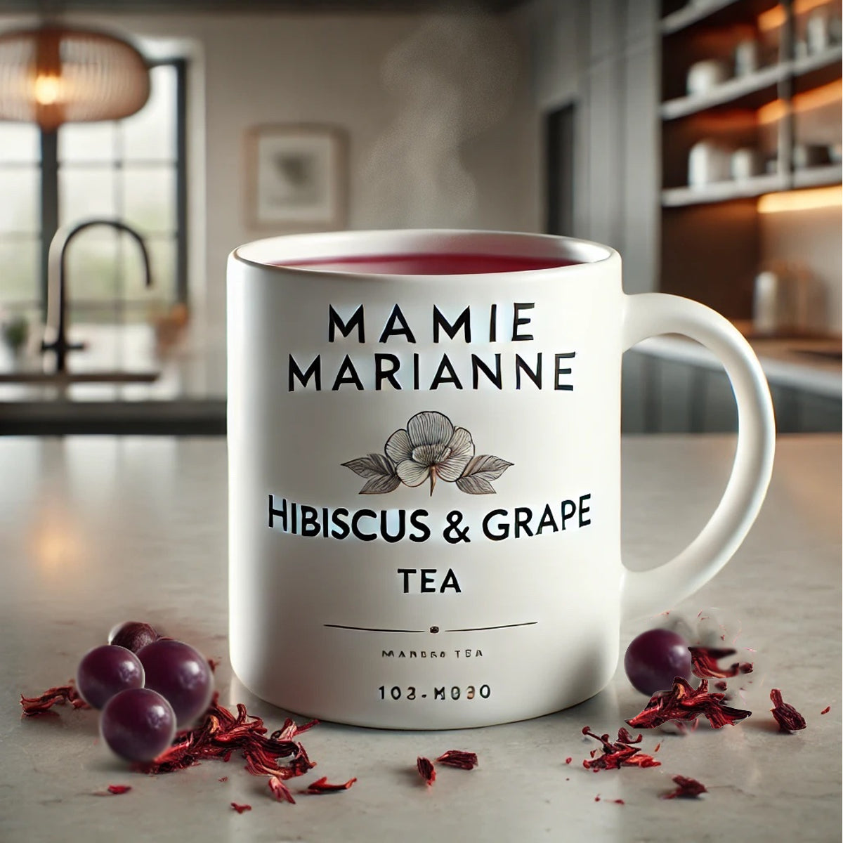 Tisana di fiori di Ibisco e Uva Sangiovese.